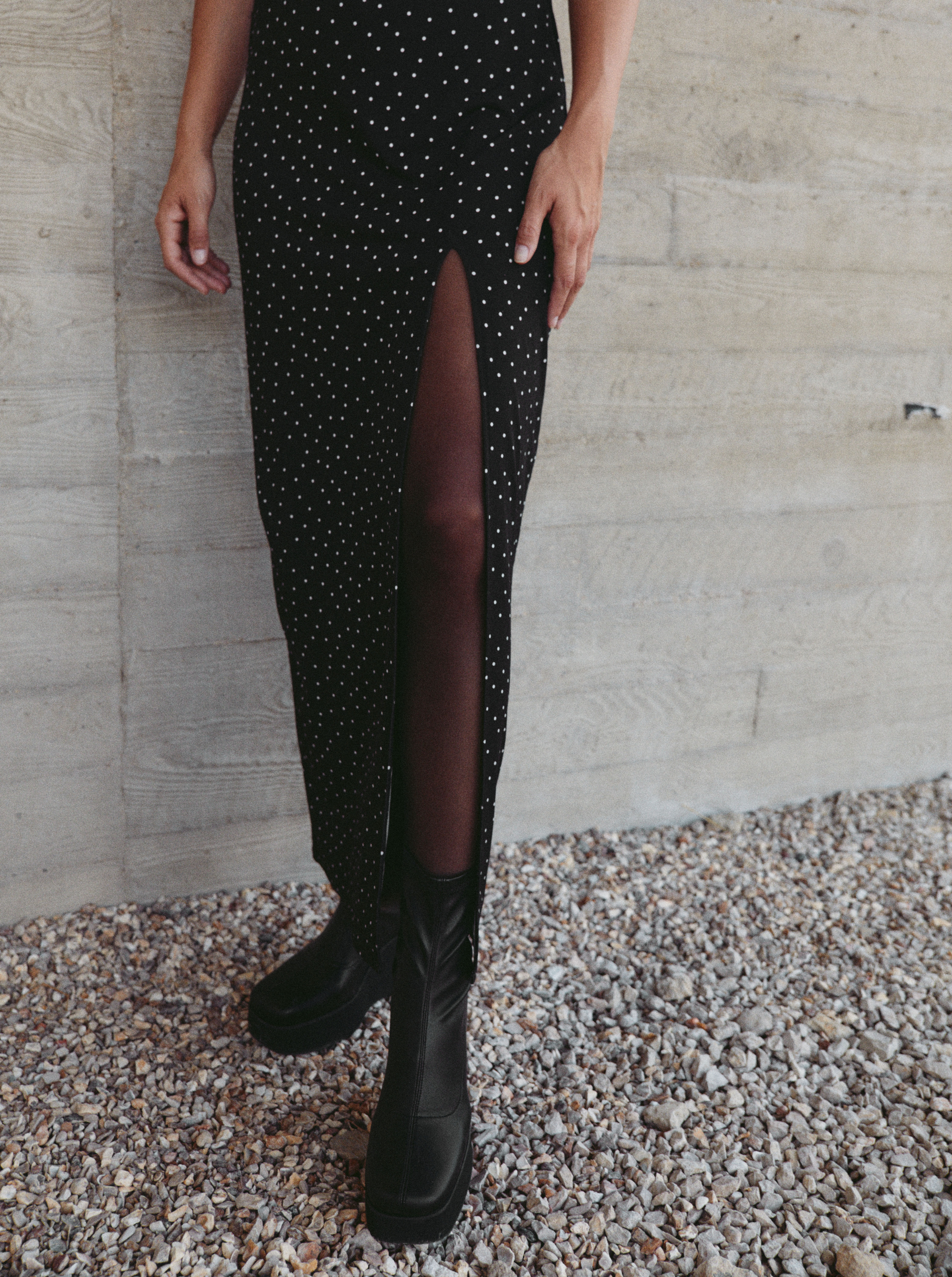 Robe Cut Galaxy Dots Longue